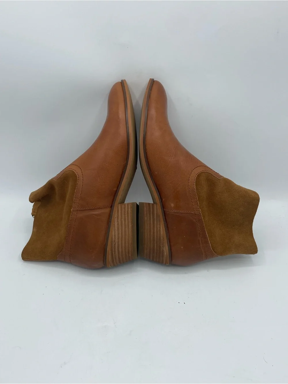Frye & Co. “Rubie” Leather Suede Leather Ankle Boots